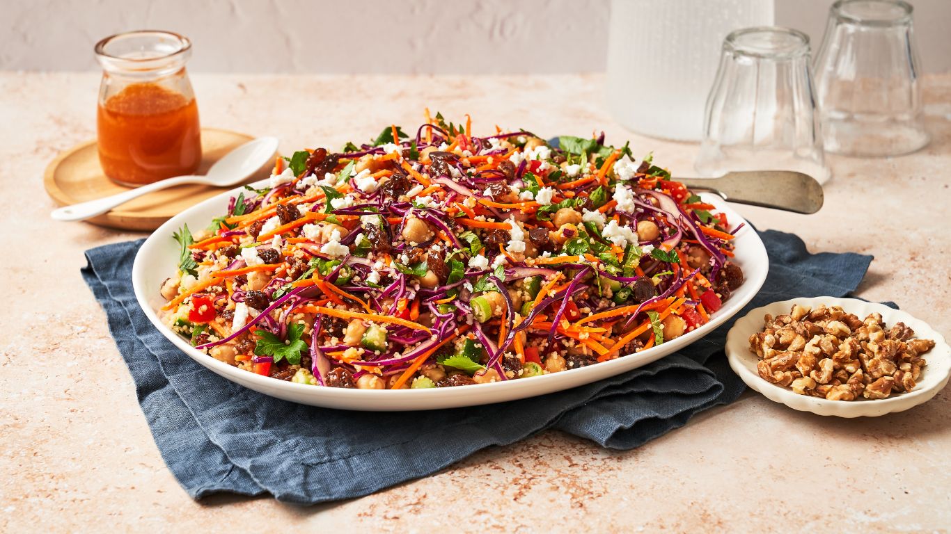 Rainbow Couscous &amp; Sultana Salad - Sunbeam Foods - Australian Dried Fruits