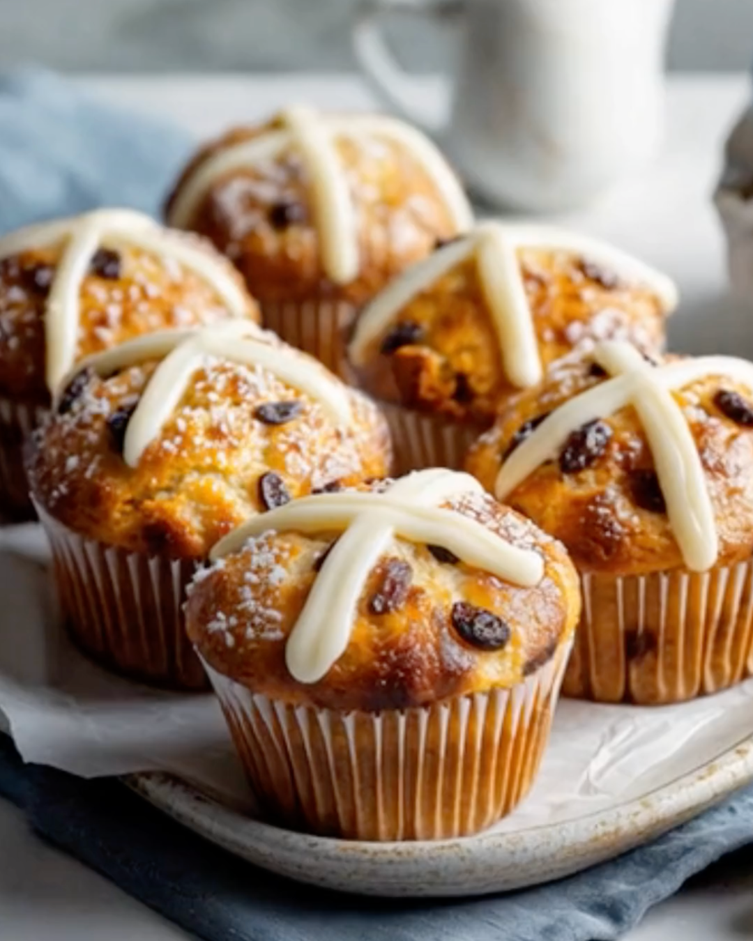 Hot Cross Sultana Muffins - Sunbeam Foods - Australian Dried Fruits